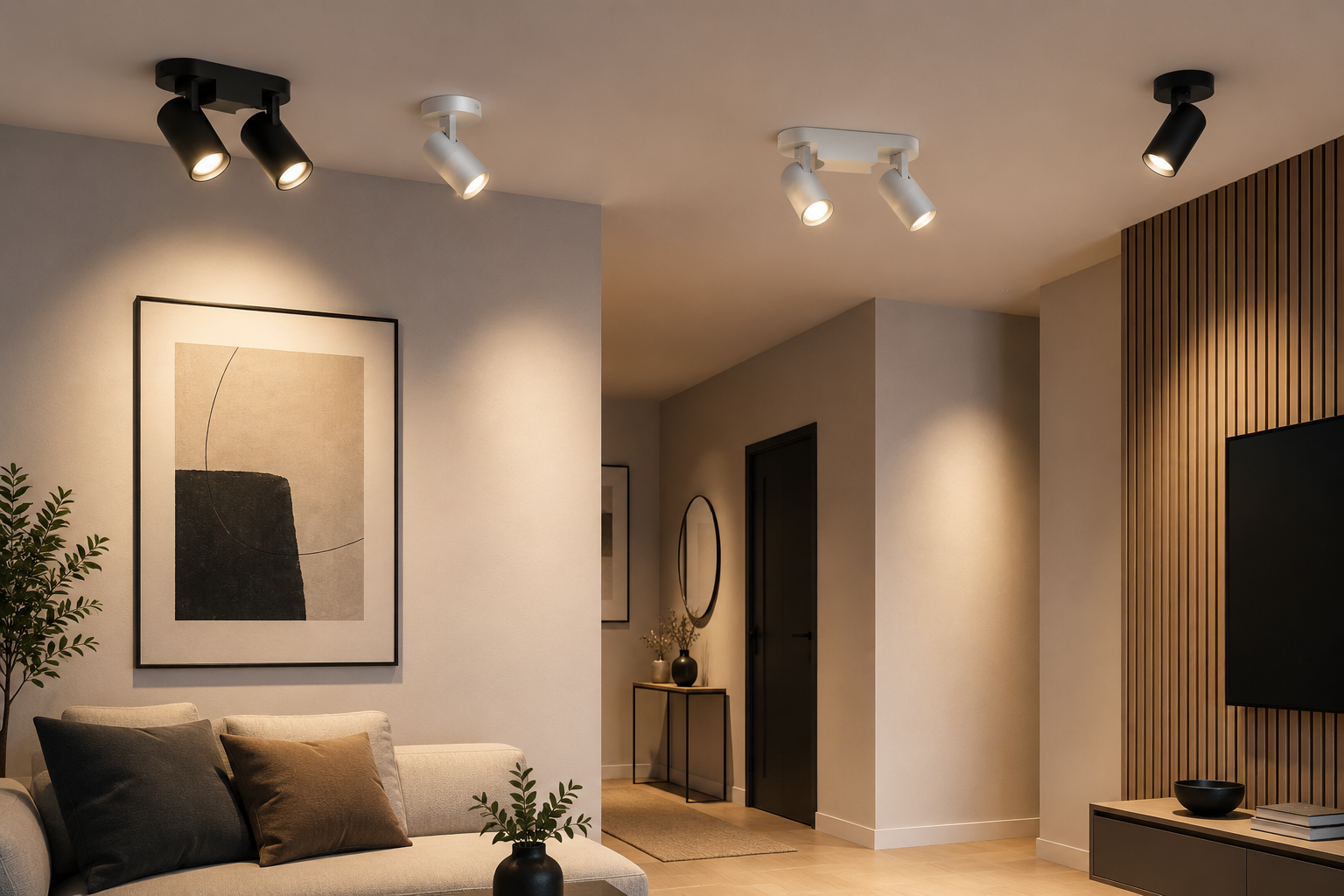 Indoor ceiling spotlight application