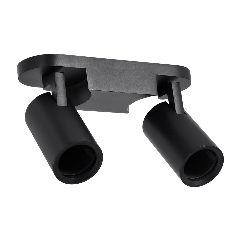 Black GU10 ceiling spotlight