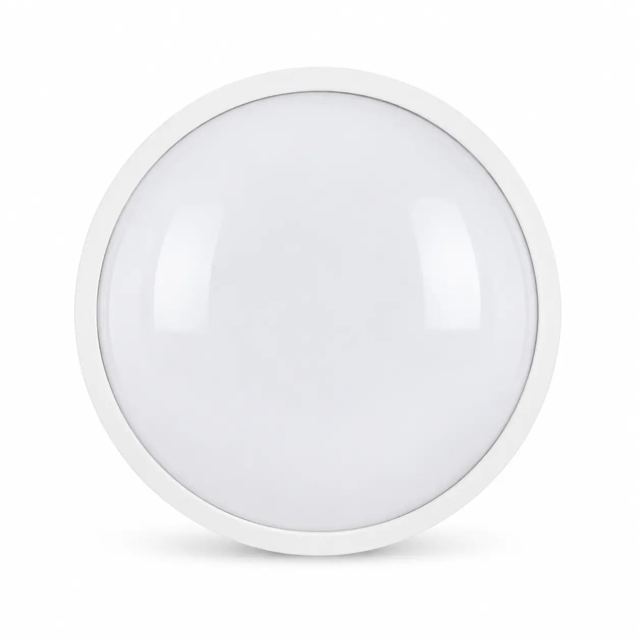 Round LED bulkhead light with opal diffuser