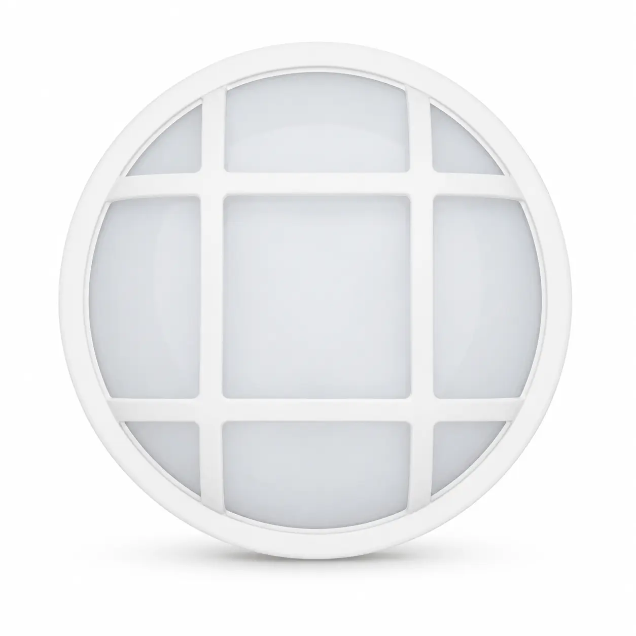 Round LED bulkhead light with optional microwave sensor
