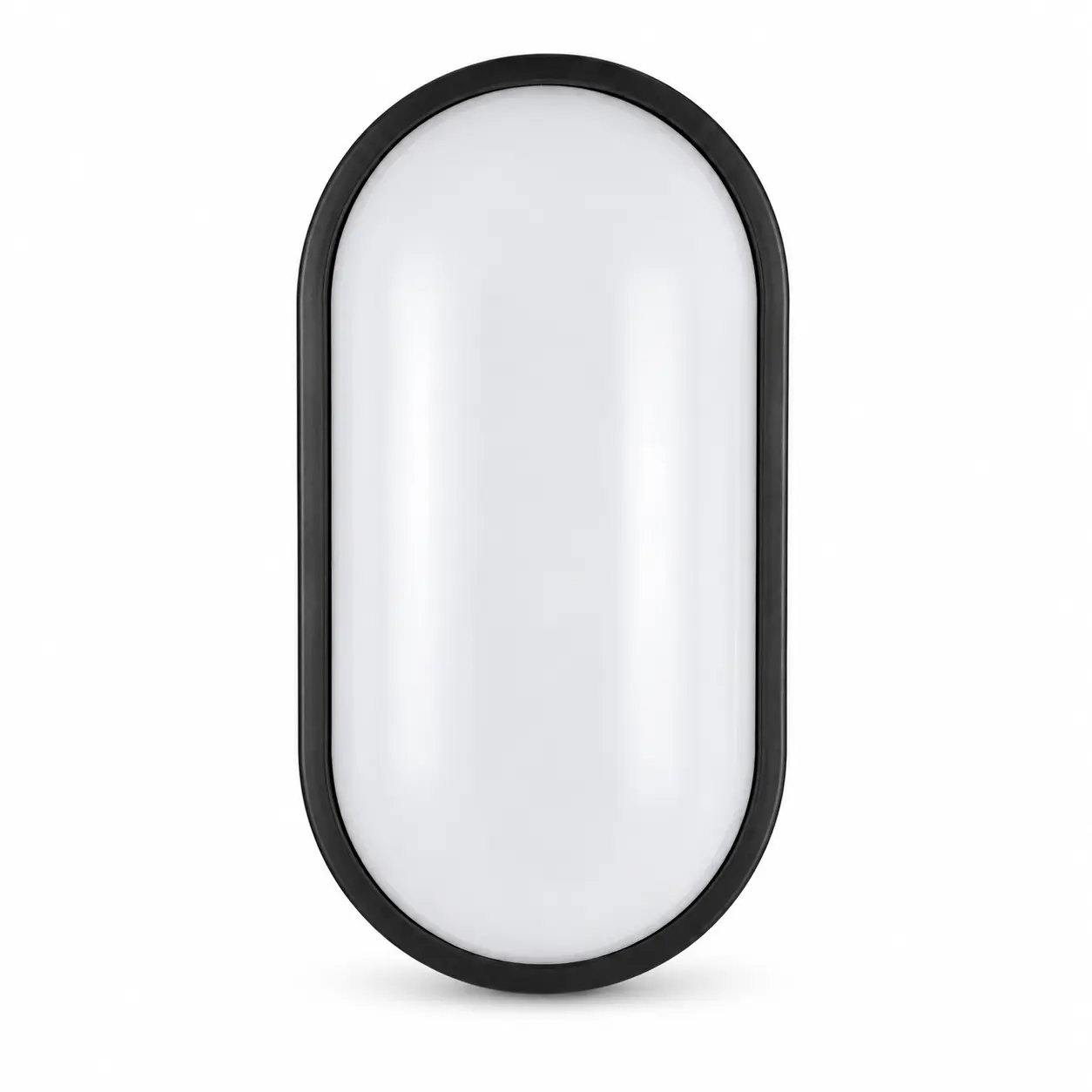 IP65 oval LED bulkhead light in black housing
