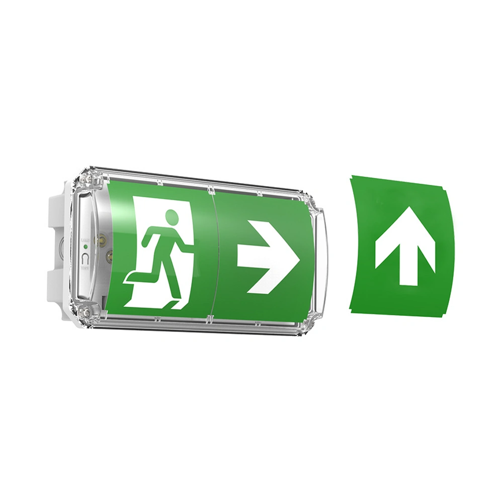 interchangeable directional legends for emergency exit sign