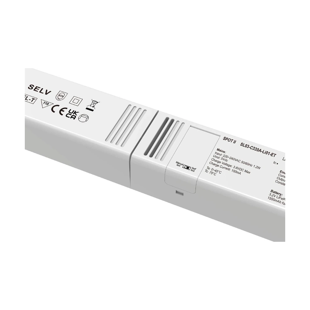 Emergency spotlight remote driver and battery pack