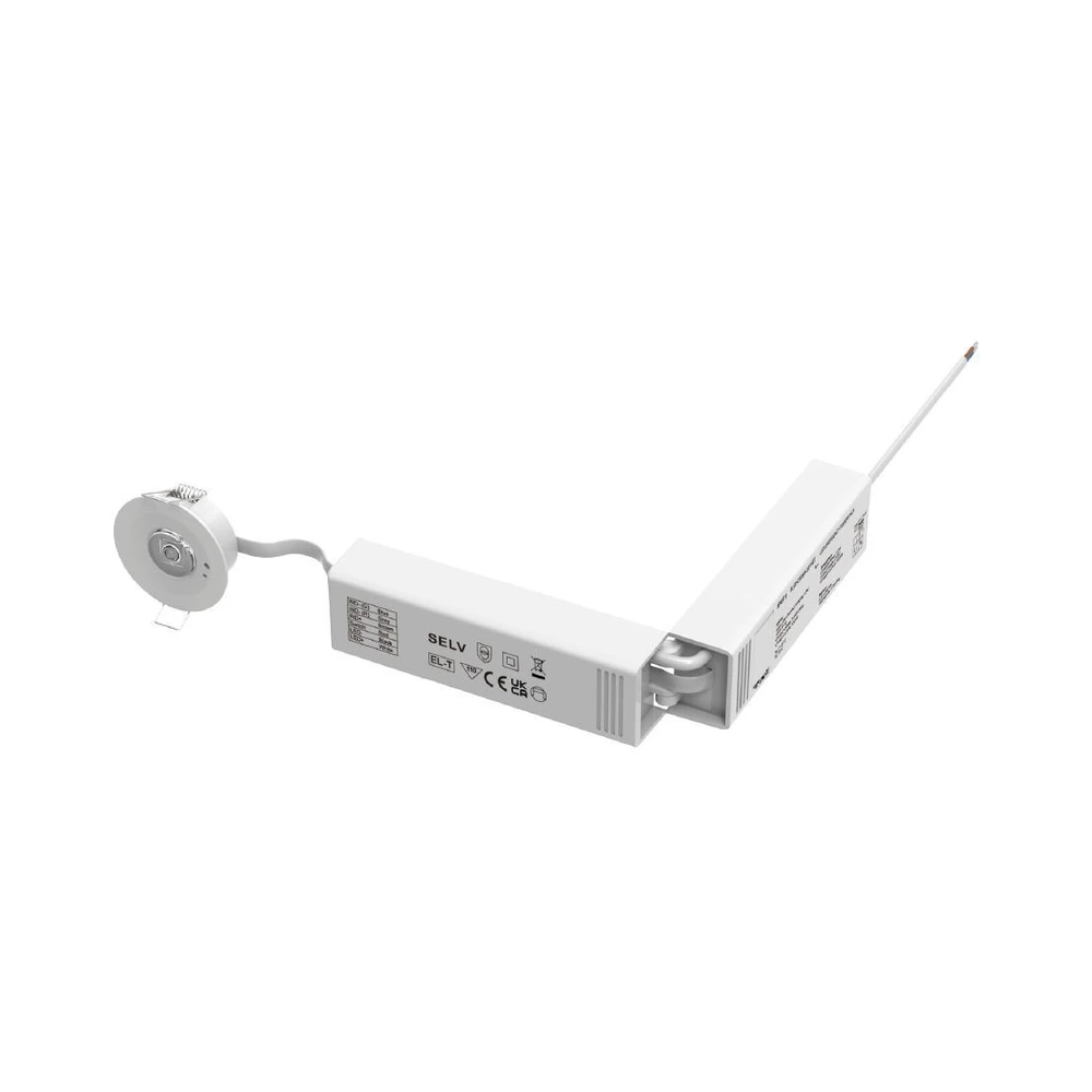 ML-EM104 LED recessed emergency downlight with foldable converter