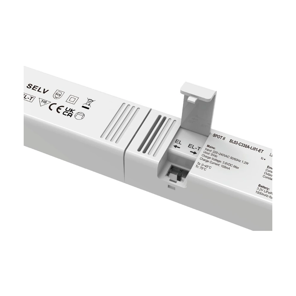 LED emergency spotlight wiring terminal detail