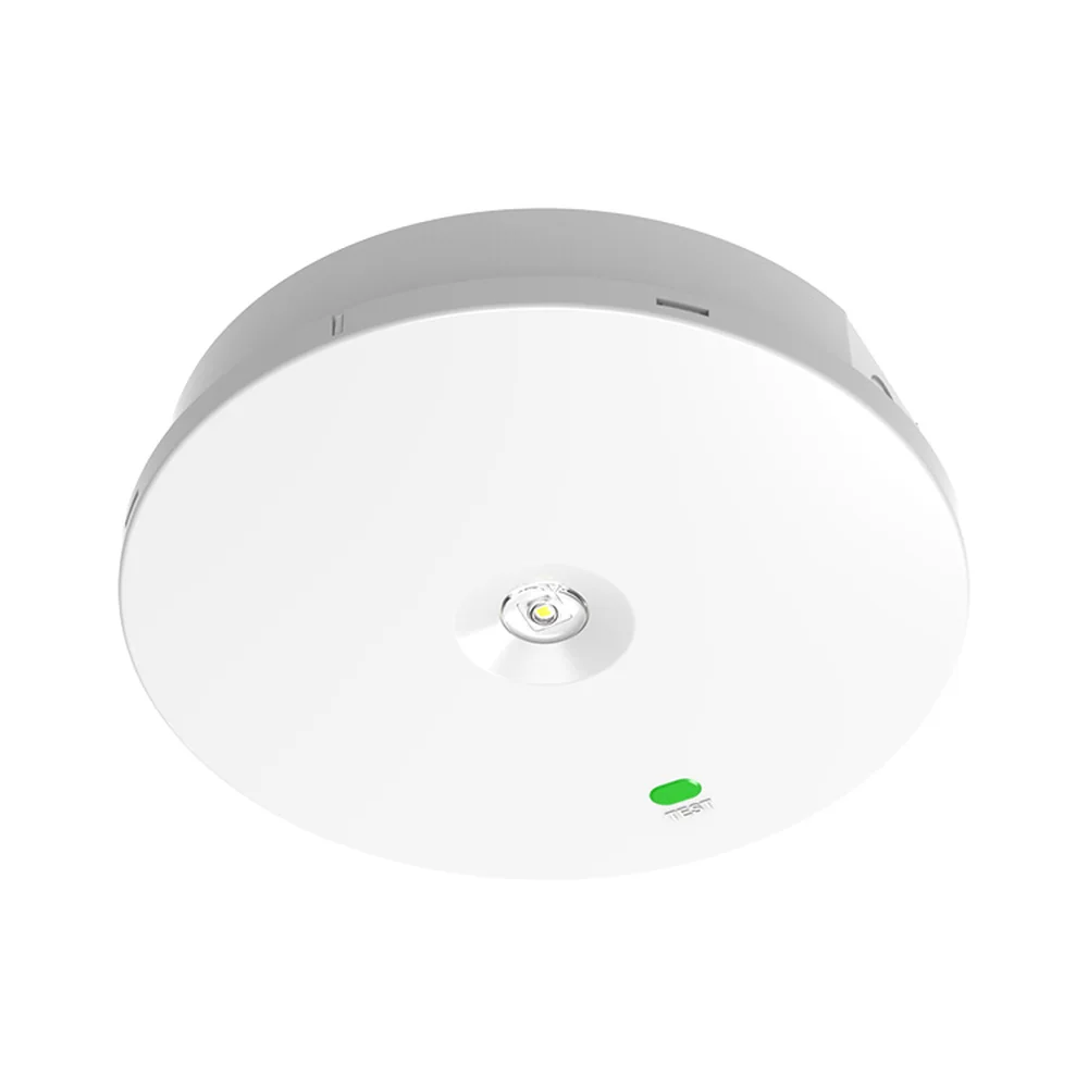 White IP65 round LED emergency ceiling light